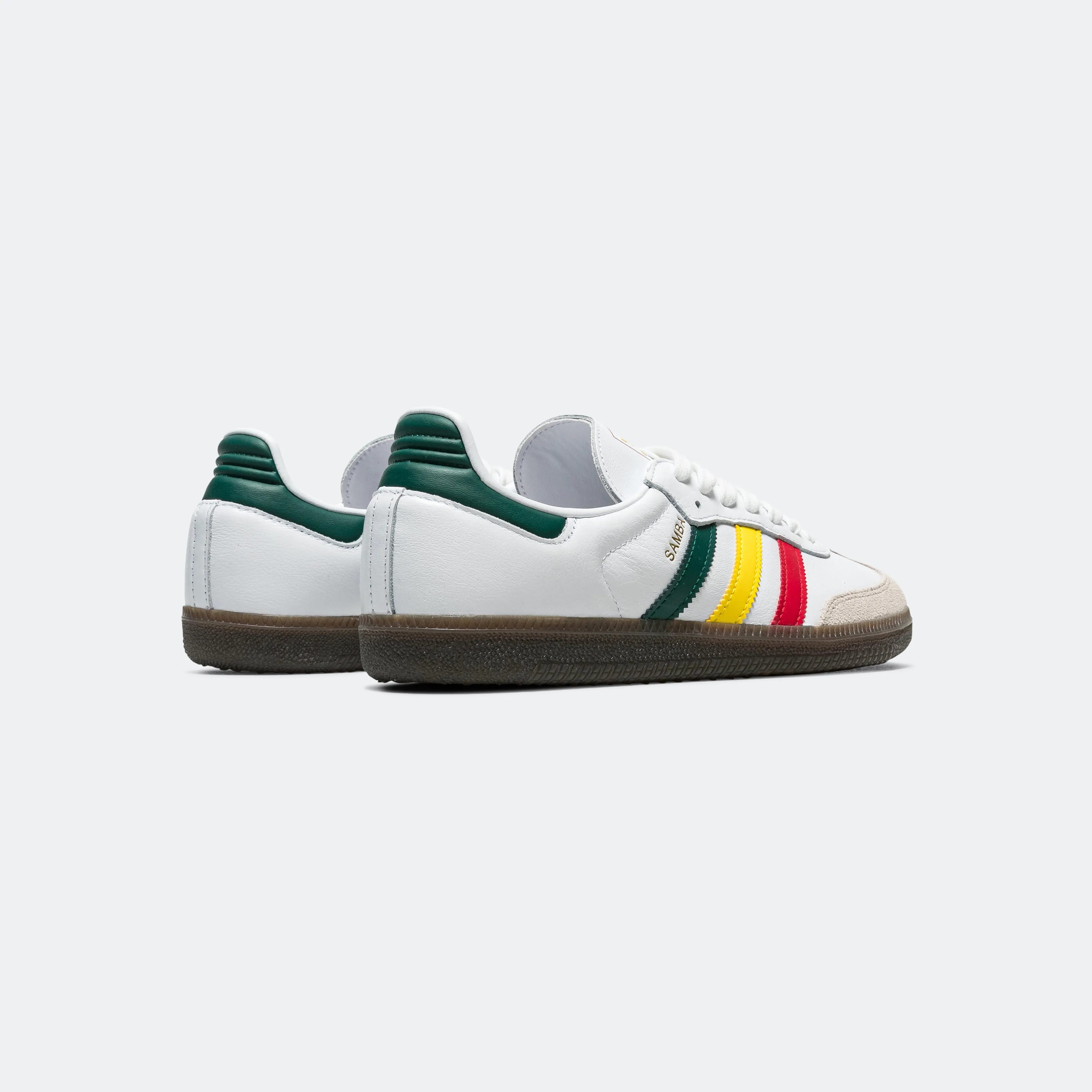 Adidas Clothing Samba OG 'Reggae' - White/Yellow-Collegiate Green