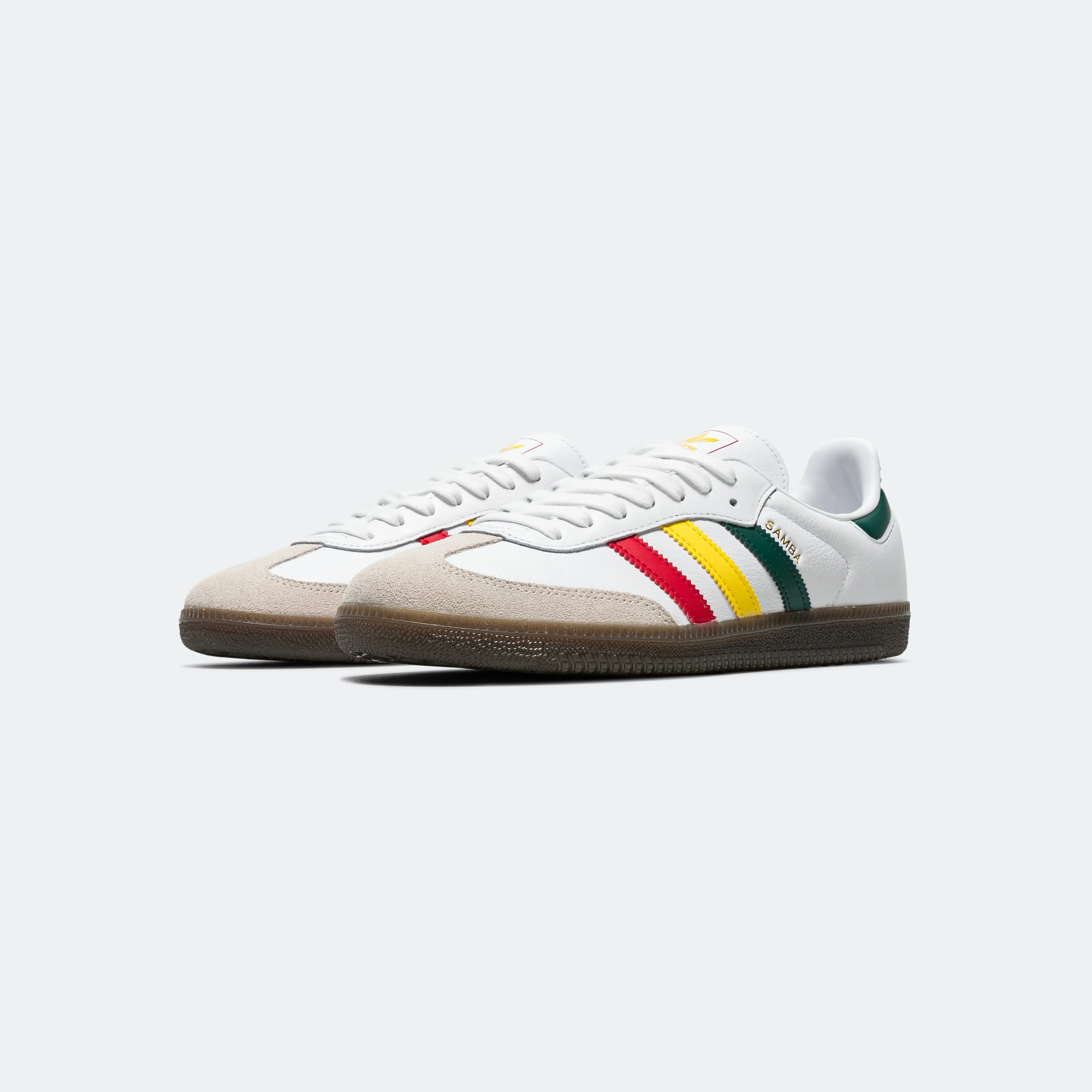 Adidas Clothing Samba OG 'Reggae' - White/Yellow-Collegiate Green