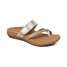 AETREX IZZY ADJUSTABLE SLIDE Aetrex orthotic friendly walking shoes