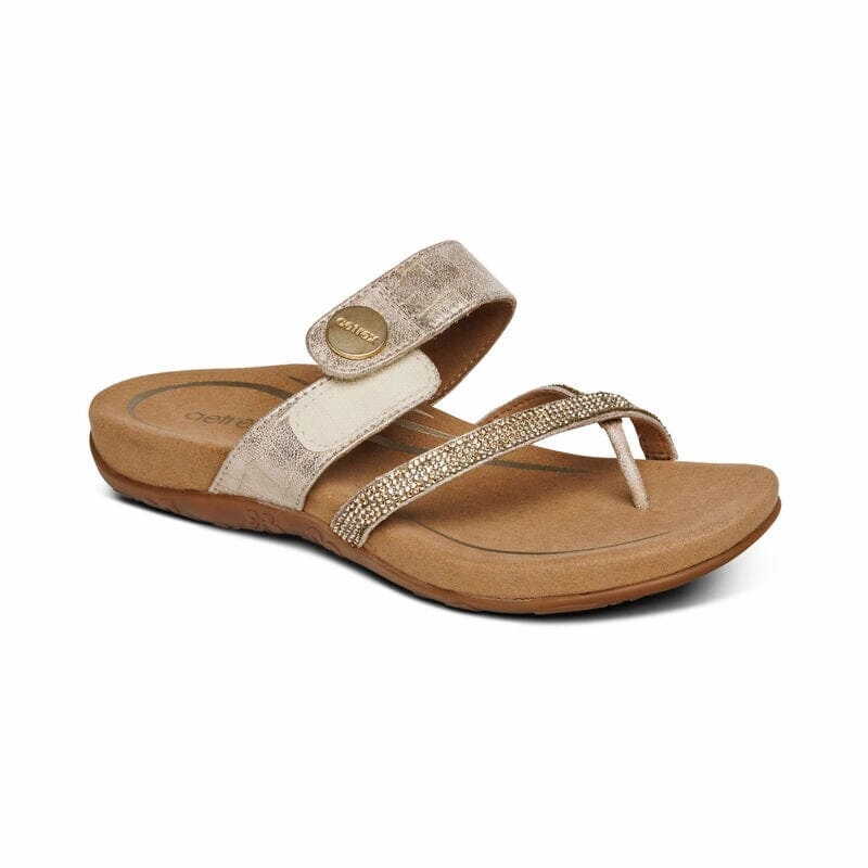 AETREX IZZY ADJUSTABLE SLIDE Aetrex supportive comfort shoes