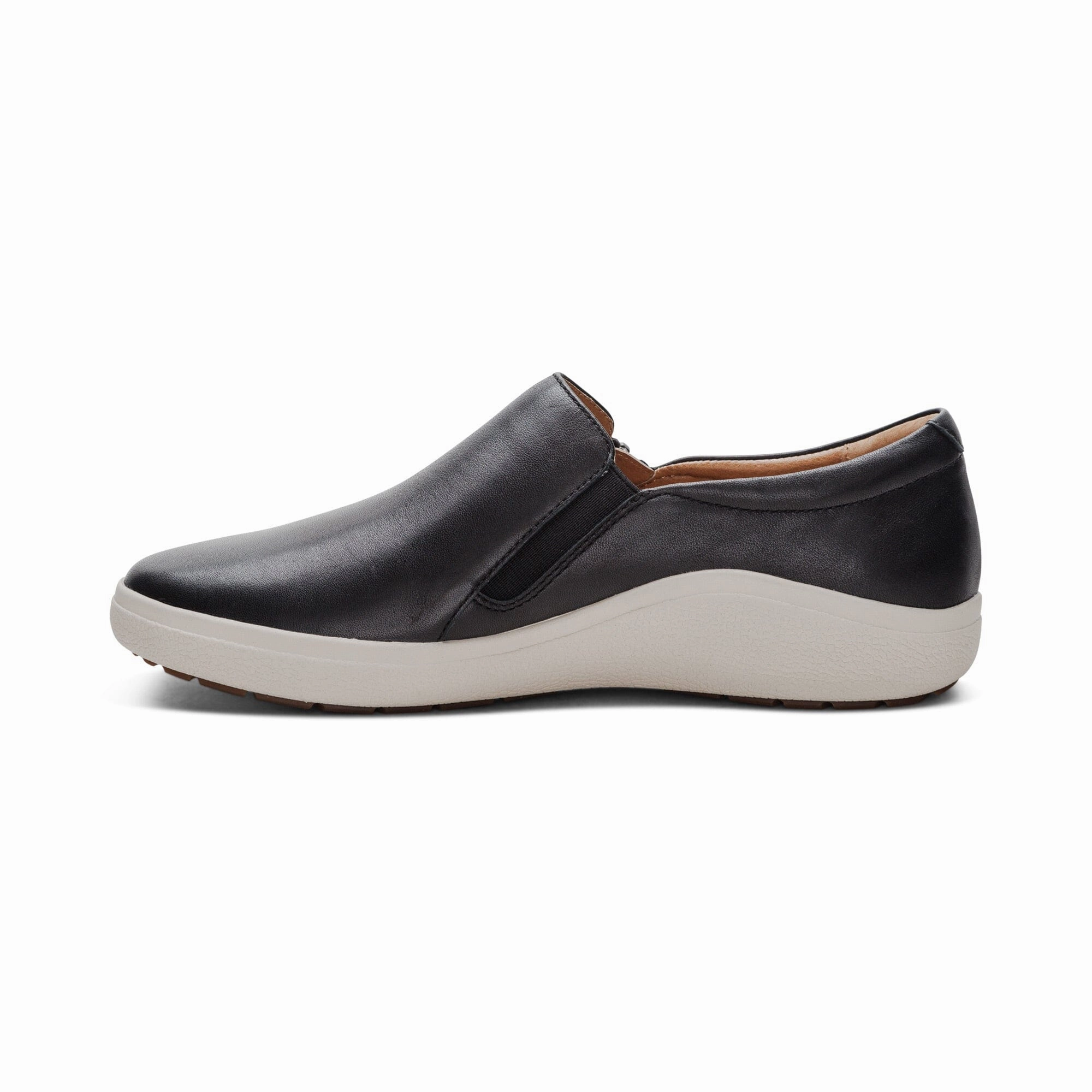 AETREX JENNA SLIP-ON LEATHER SNEAKERS WOMEN'S Aetrex supportive comfort shoes