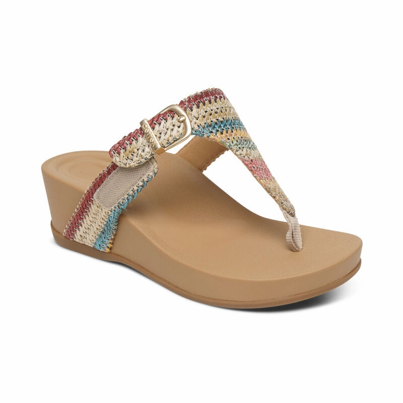 AETREX KATE THONG WEDGE - FINAL SALE! Aetrex supportive comfort shoes