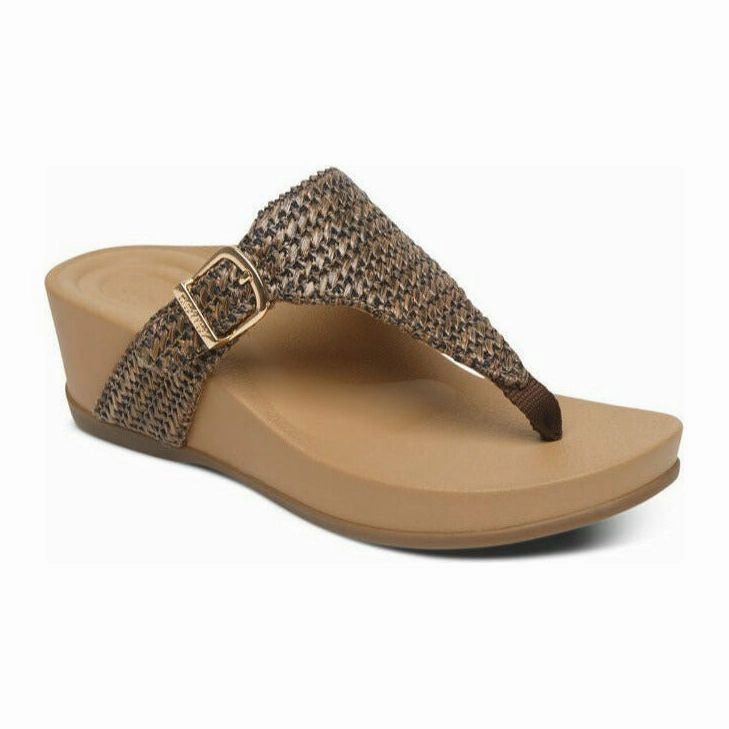AETREX KATE THONG WEDGE - FINAL SALE! Aetrex orthotic friendly walking shoes