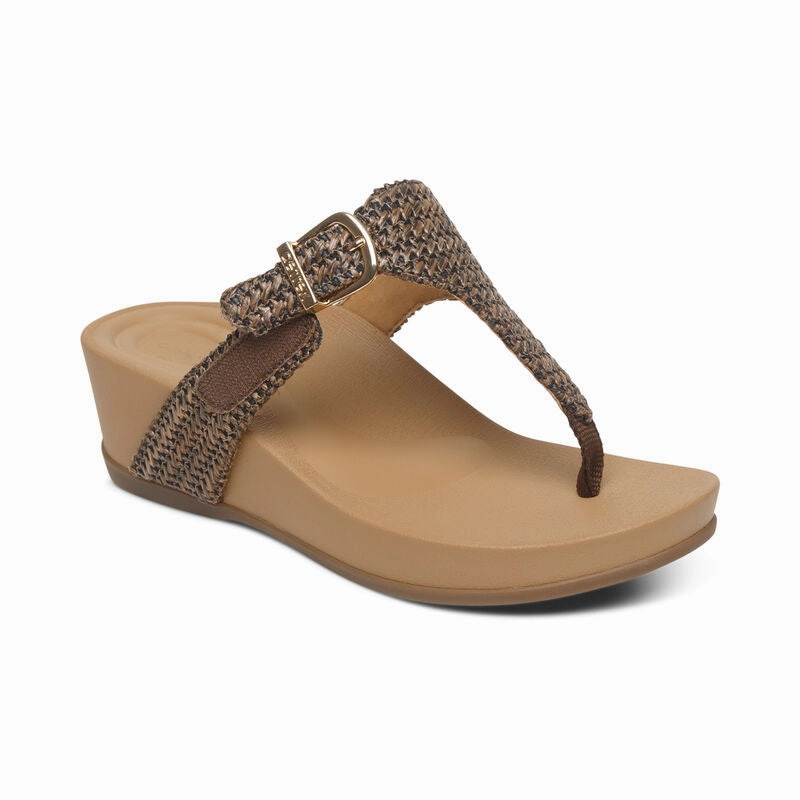 AETREX KATE THONG WEDGE - FINAL SALE! Aetrex supportive comfort shoes