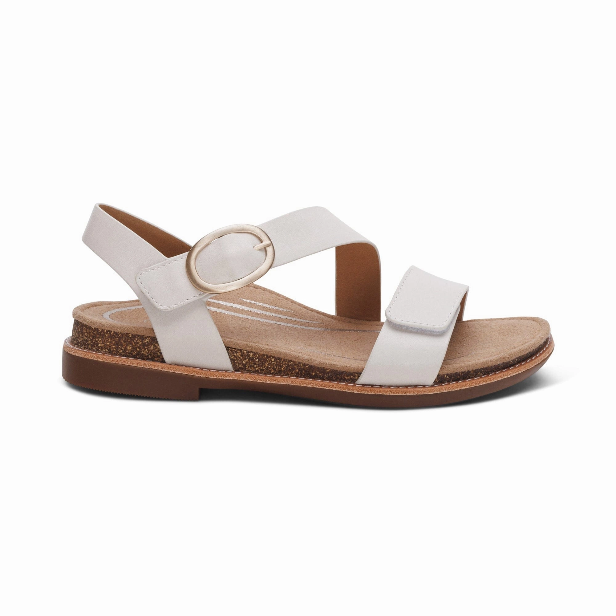 AETREX TAMARA ASYMMETRICAL QUARTER STRAP SANDAL Aetrex supportive comfort shoes