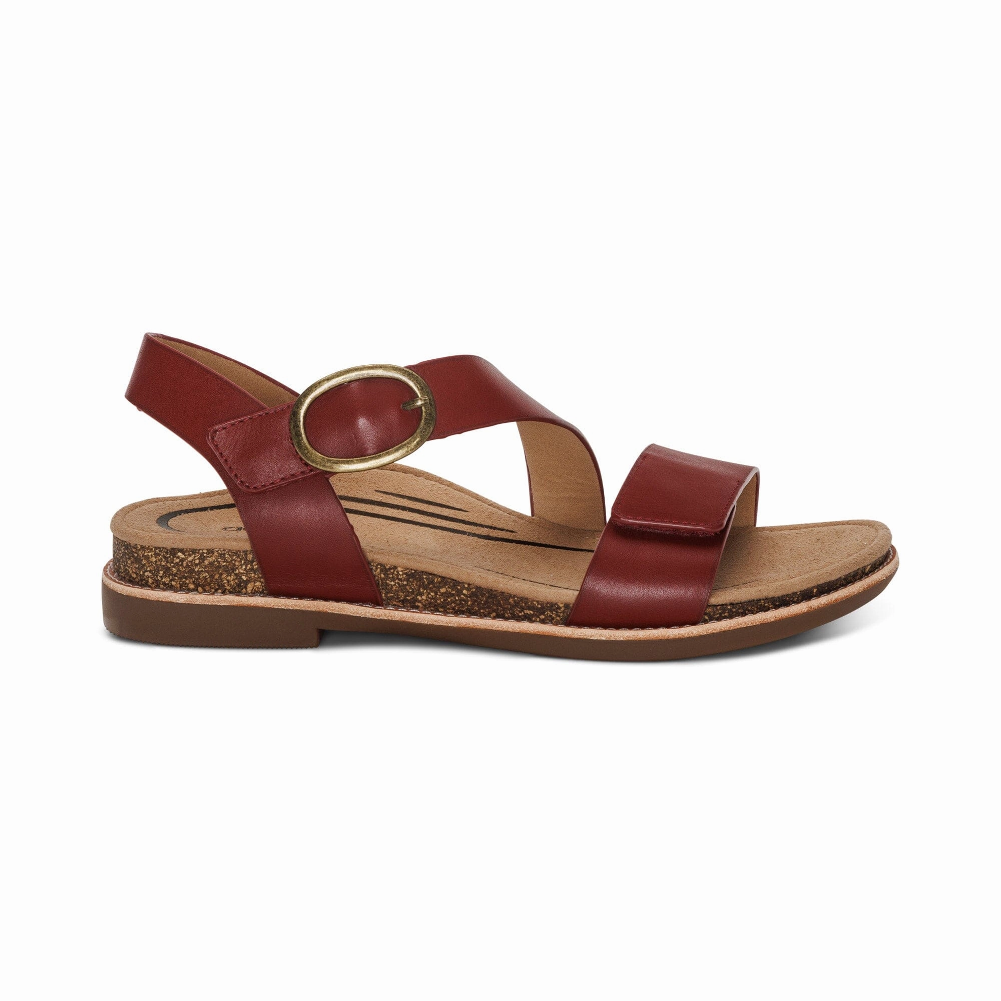 AETREX TAMARA ASYMMETRICAL QUARTER STRAP SANDAL Aetrex supportive comfort shoes