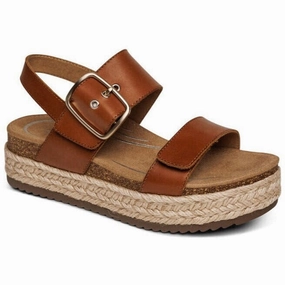 AETREX VANIA ARCH SUPPORT PLATFORM SANDAL WOMEN'S Aetrex orthotic friendly walking shoes
