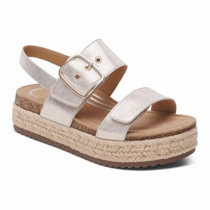 AETREX VANIA ARCH SUPPORT PLATFORM SANDAL WOMEN'S Aetrex supportive comfort shoes