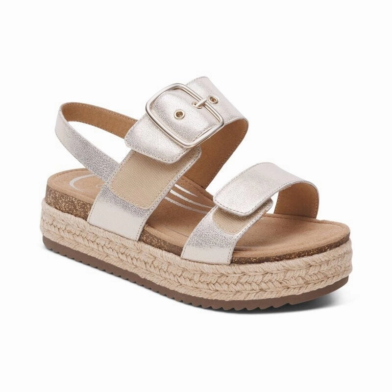 AETREX VANIA ARCH SUPPORT PLATFORM SANDAL WOMEN'S Aetrex supportive comfort shoes