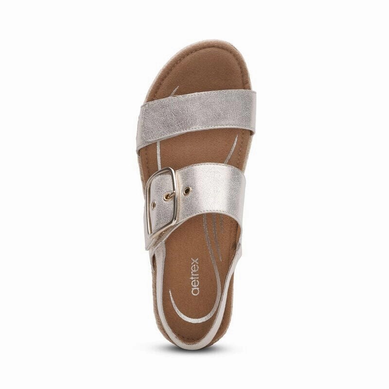 AETREX VANIA ARCH SUPPORT PLATFORM SANDAL WOMEN'S Aetrex supportive comfort shoes