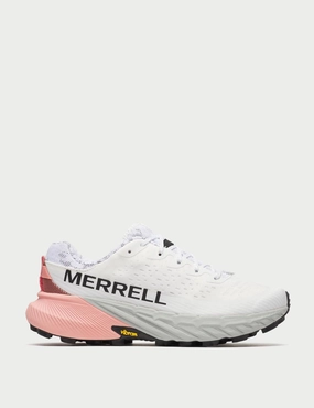 Agility Peak 5 - White/Soft Coral Merrell outdoor shoes for hiking and trails