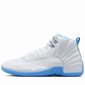Air Jordan 12 Retro 'Melo' - White/University Blue Air Jordan signature sneakers