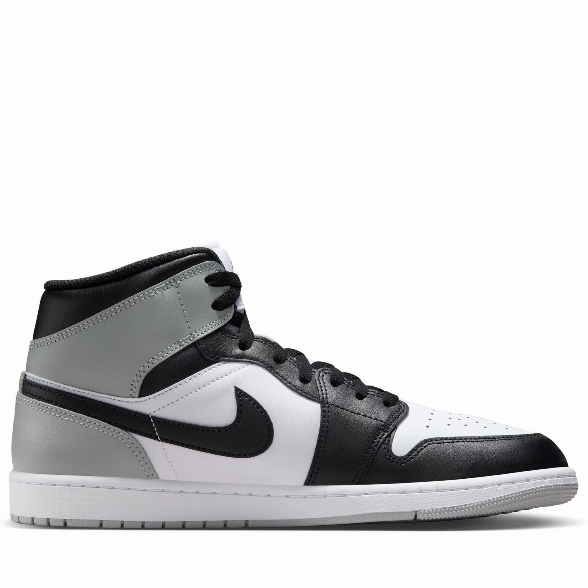 Air Jordan 1 Mid - White/Light Smoke Grey Air Jordan Basketball Shoes for Performance