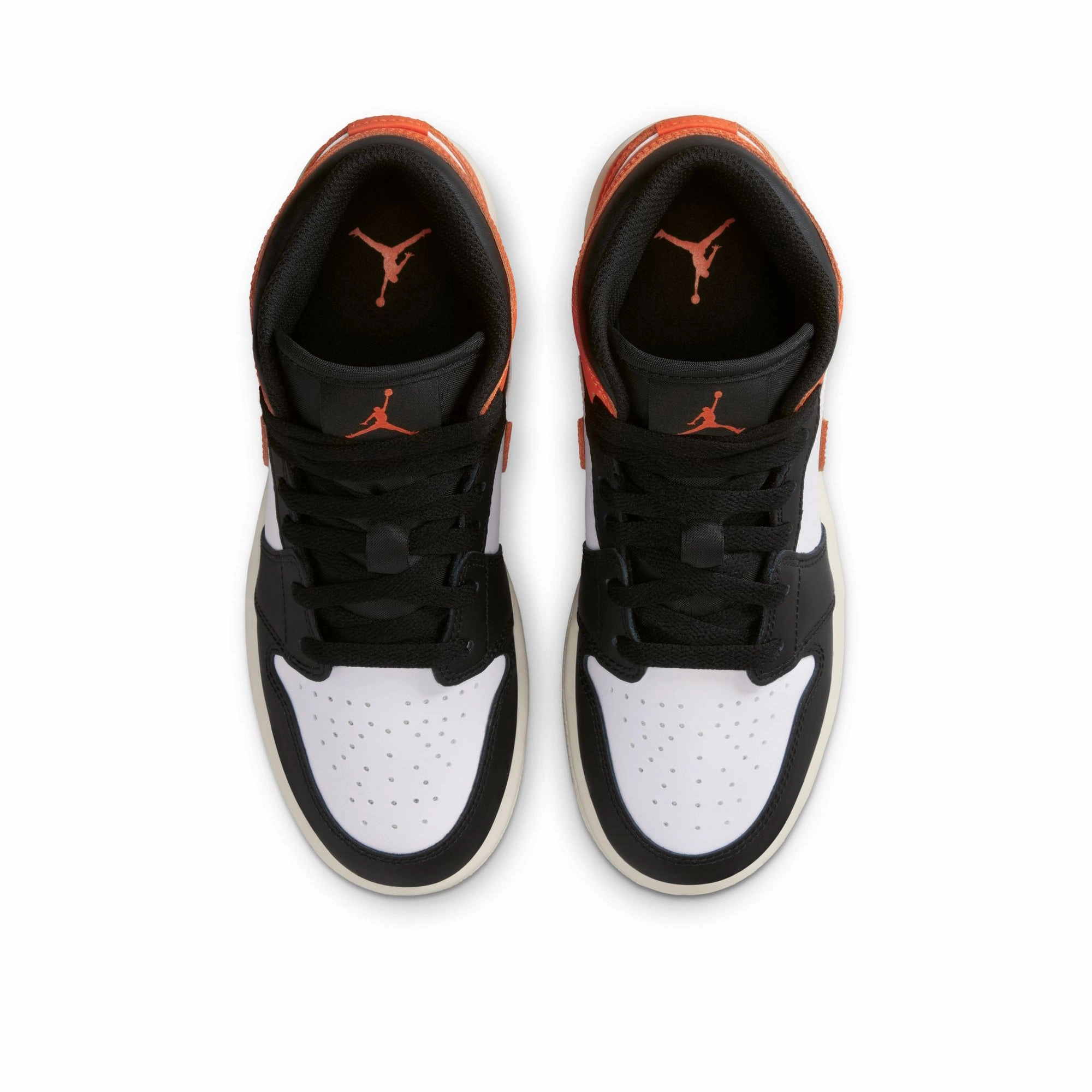 Air Jordan 1 Mid (GS) - Starfish/Black Air Jordan Basketball Shoes for Performance