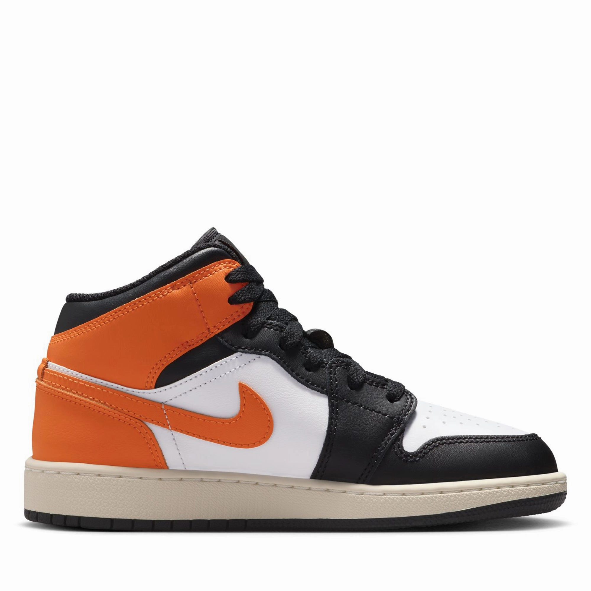 Air Jordan 1 Mid (GS) - Starfish/Black Air Jordan Basketball Shoes for Performance