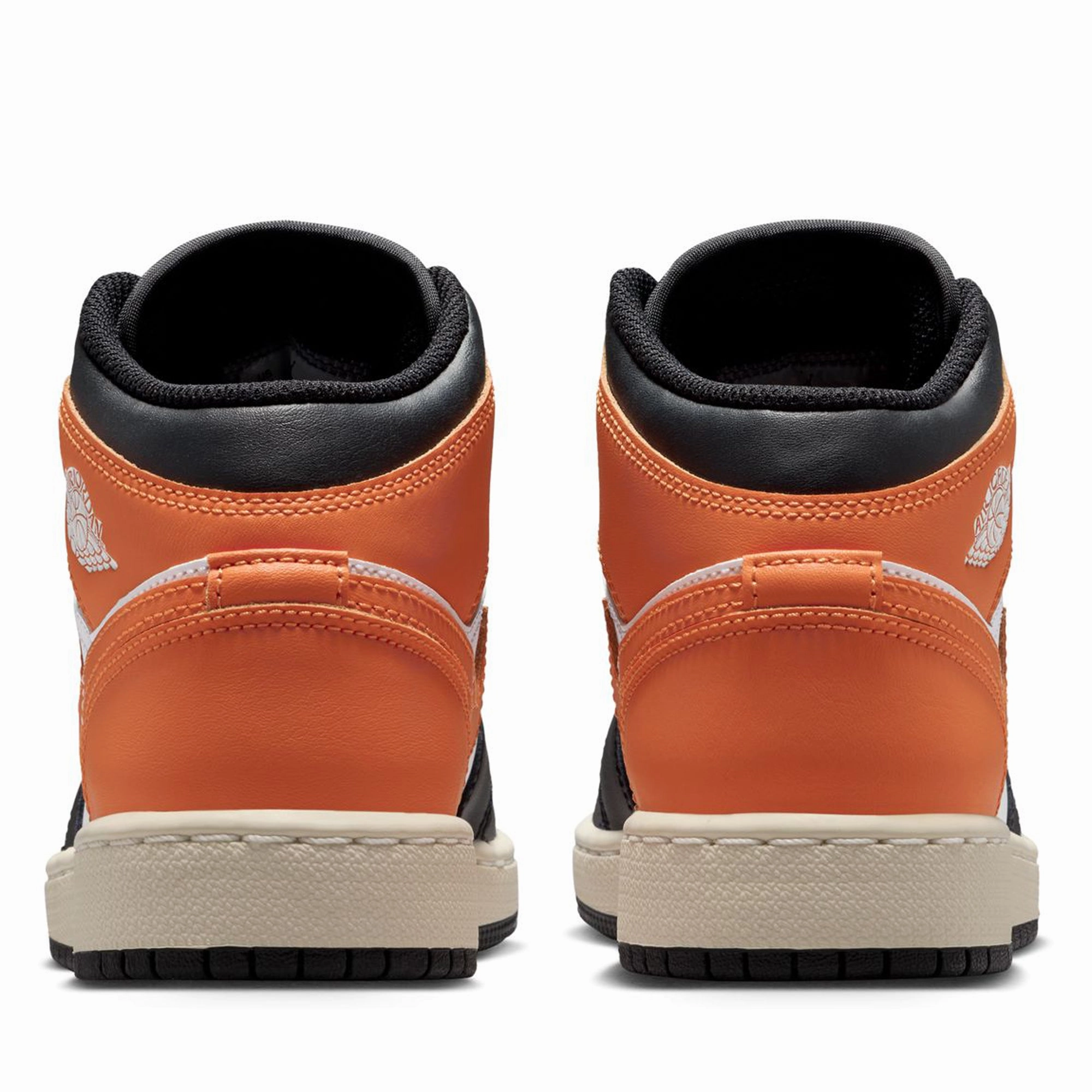 Air Jordan 1 Mid (GS) - Starfish/Black Air Jordan Basketball Shoes for Performance