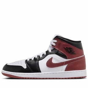 Air Jordan 1 Mid SE - White/Dark Pony Air Jordan signature sneakers