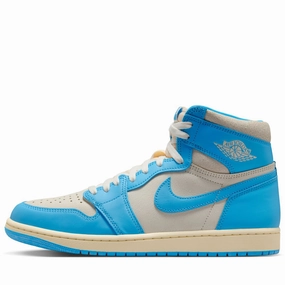 Air Jordan 1 Retro High OG 'UNC Reimagined' - Dark Powder Blue/Sail Air Jordan signature sneakers