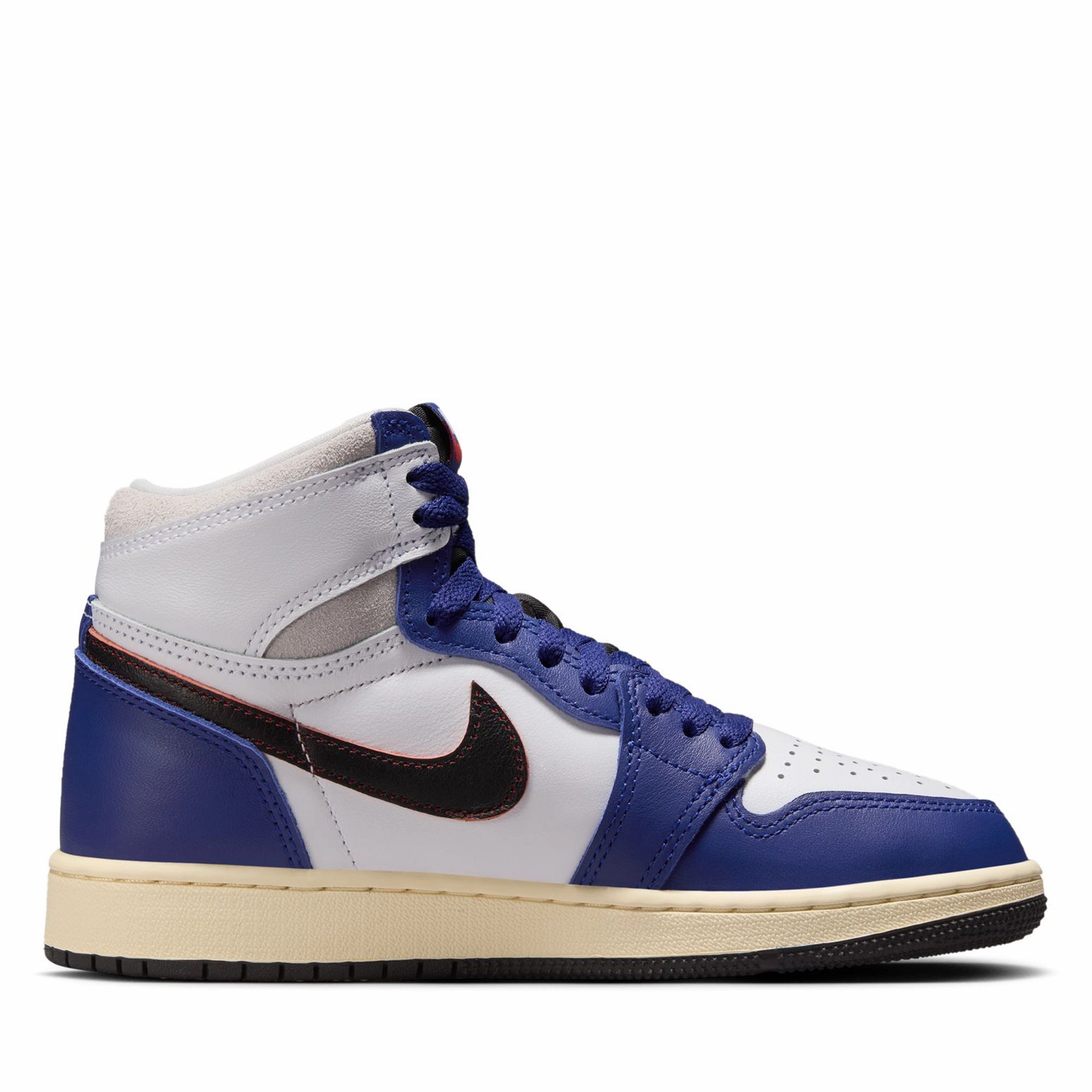 Air Jordan 1 Retro High OG (GS) - White/Deep Royal Blue Air Jordan Basketball Shoes for Performance