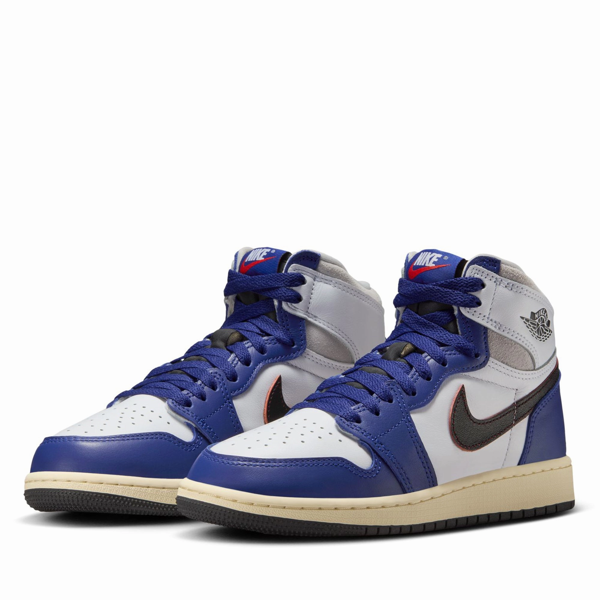 Air Jordan 1 Retro High OG (GS) - White/Deep Royal Blue Air Jordan Basketball Shoes for Performance