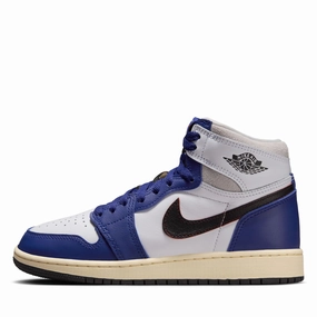 Air Jordan 1 Retro High OG (GS) - White/Deep Royal Blue Air Jordan signature sneakers