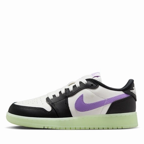 Air Jordan 1 Retro Low (GS) - Black/Black Raspberry Air Jordan signature sneakers