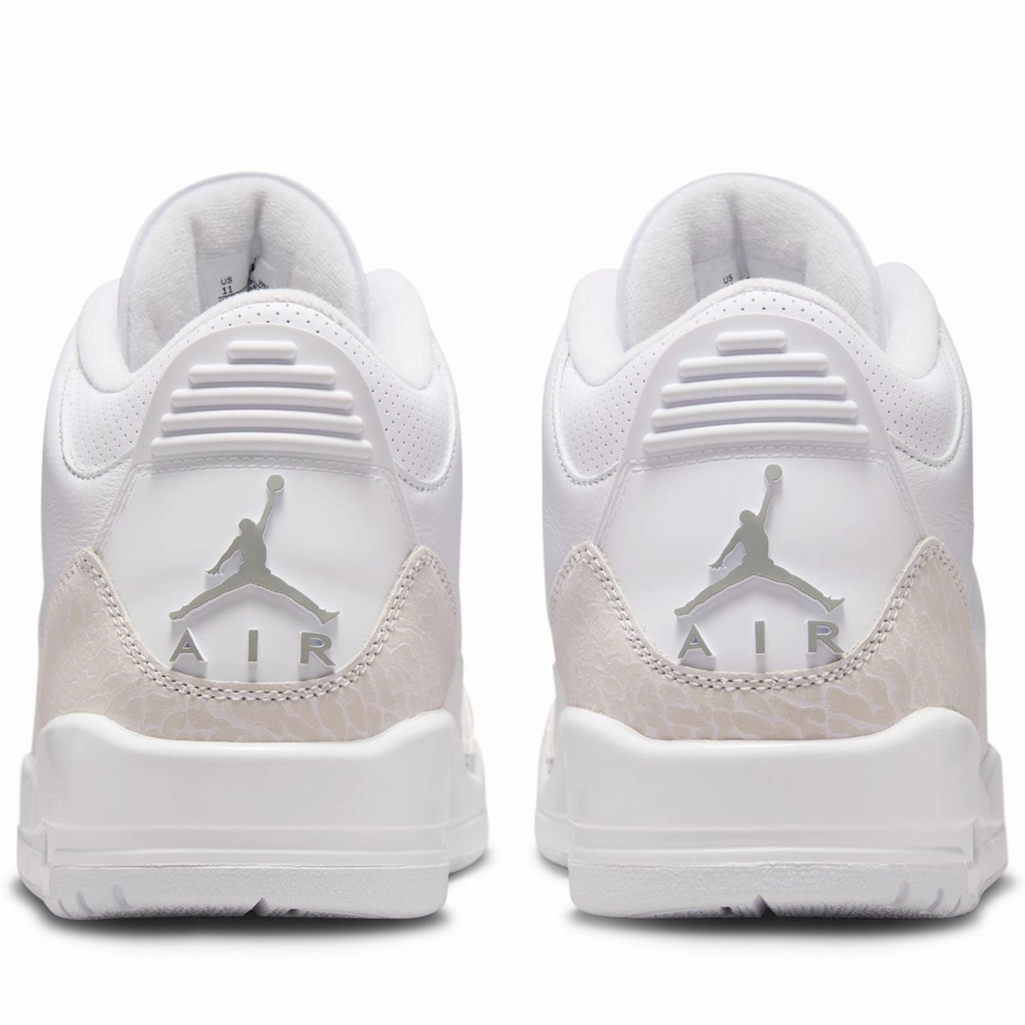 Air Jordan 3 Retro 'Pure Money' - White/Metallic Silver Air Jordan Basketball Shoes for Performance