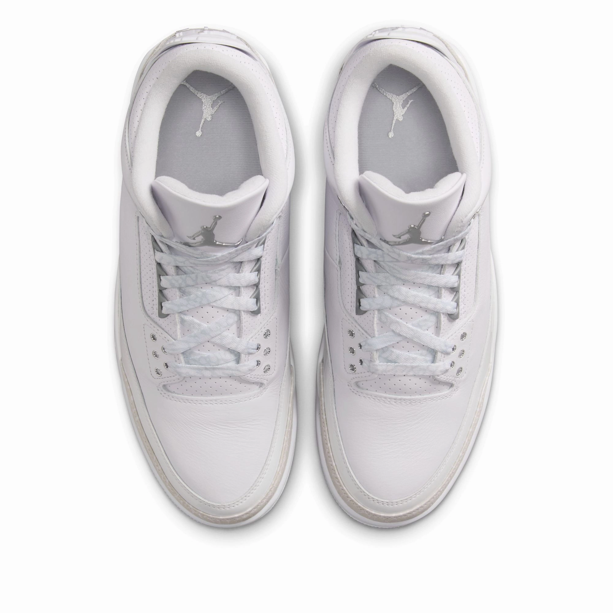 Air Jordan 3 Retro 'Pure Money' - White/Metallic Silver Air Jordan Basketball Shoes for Performance