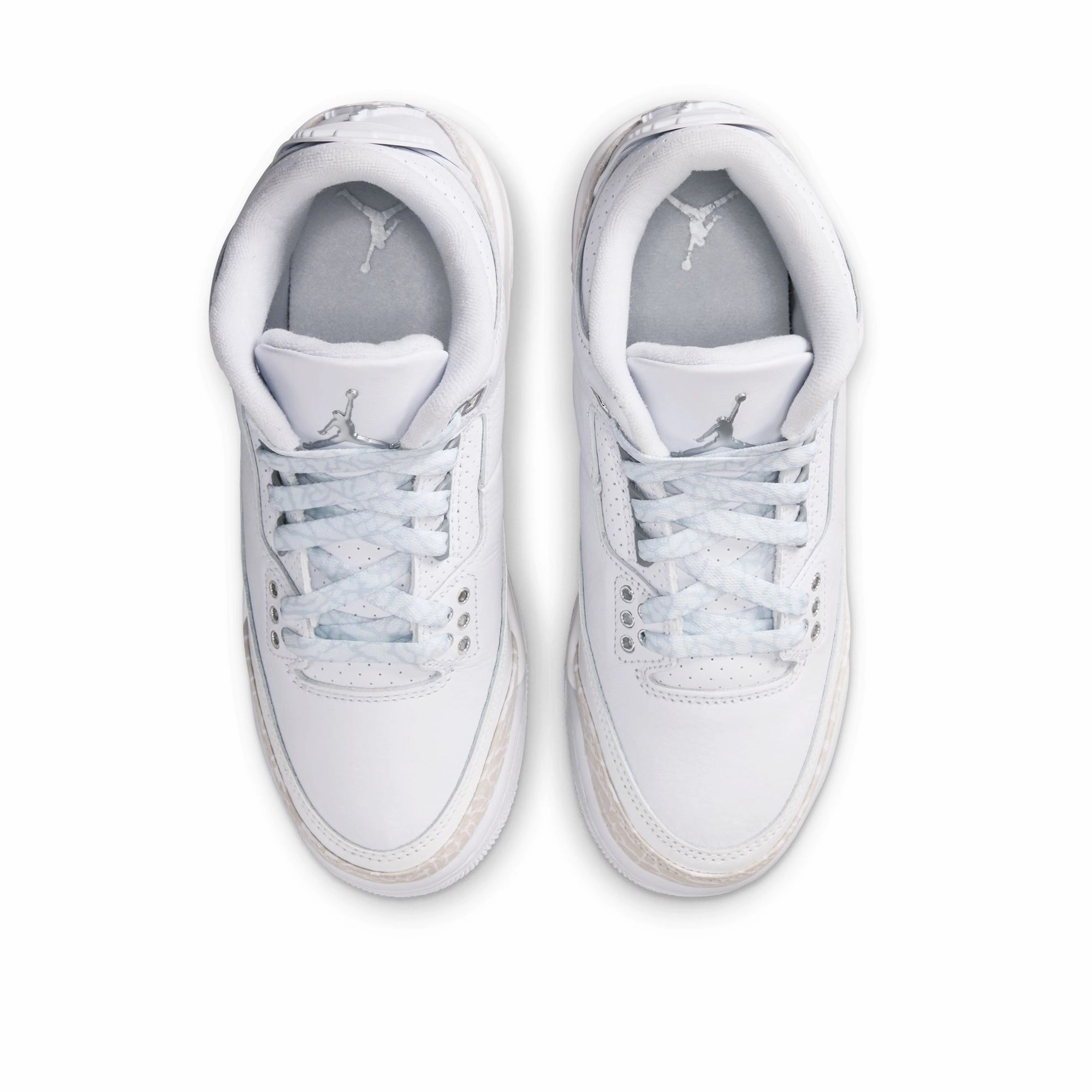 Air Jordan 3 Retro 'Pure Money' (GS) - White/Metallic Silver Air Jordan Basketball Shoes for Performance