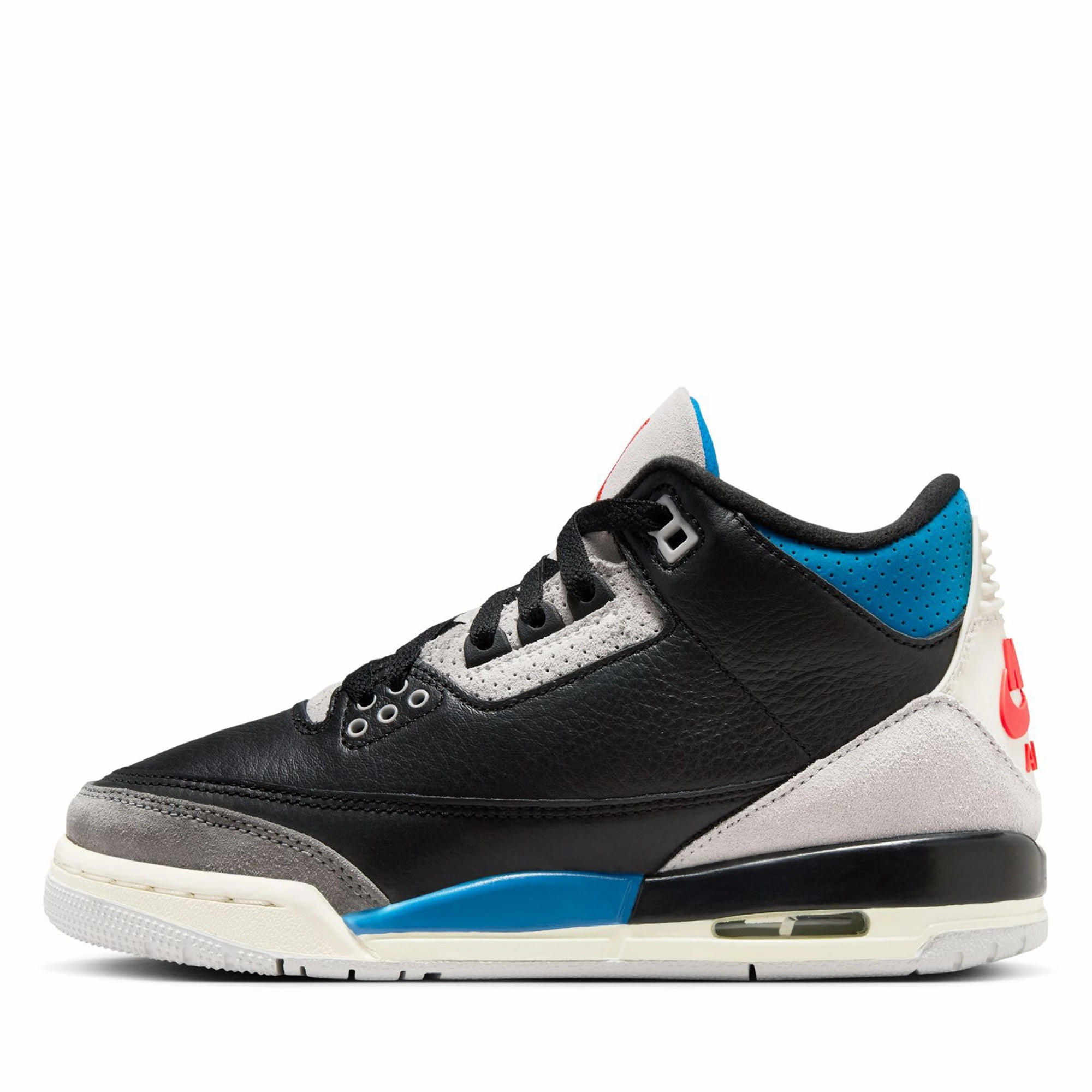 Air Jordan 3 Retro OG 'Rare Air' (GS) - Black/Chile Red Air Jordan signature sneakers