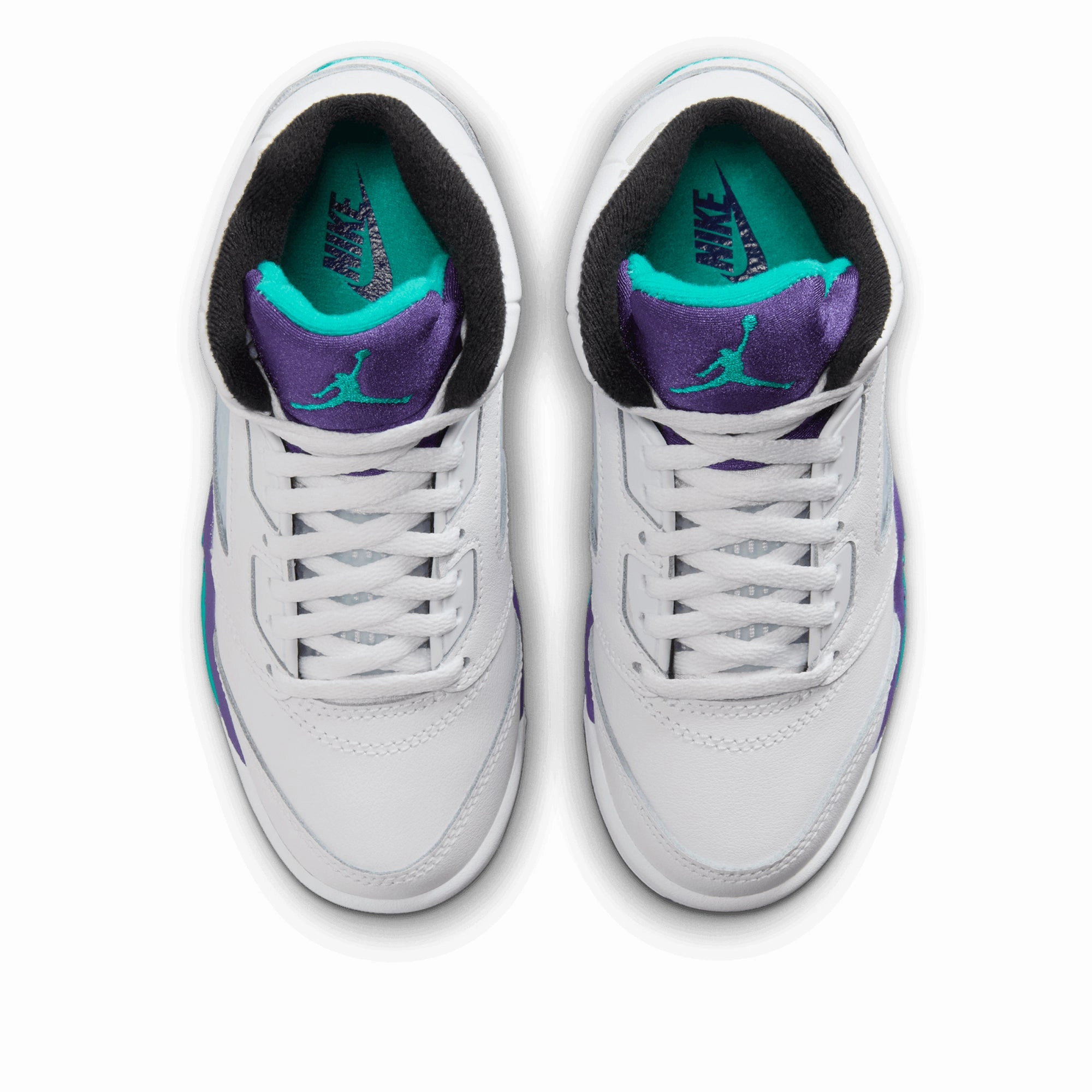 Air Jordan 5 Retro OG 'Grape' (PS) - White/New Emerald Air Jordan Basketball Shoes for Performance