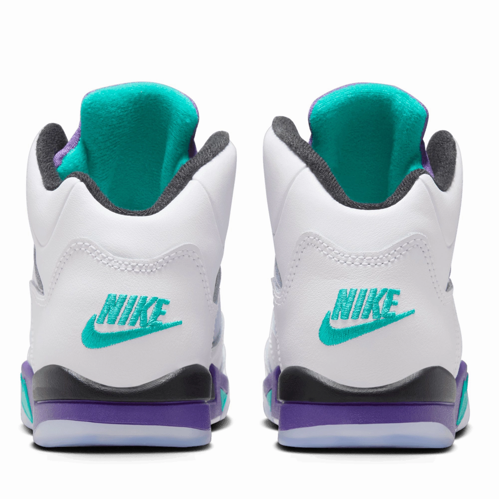 Air Jordan 5 Retro OG 'Grape' (PS) - White/New Emerald Air Jordan Basketball Shoes for Performance