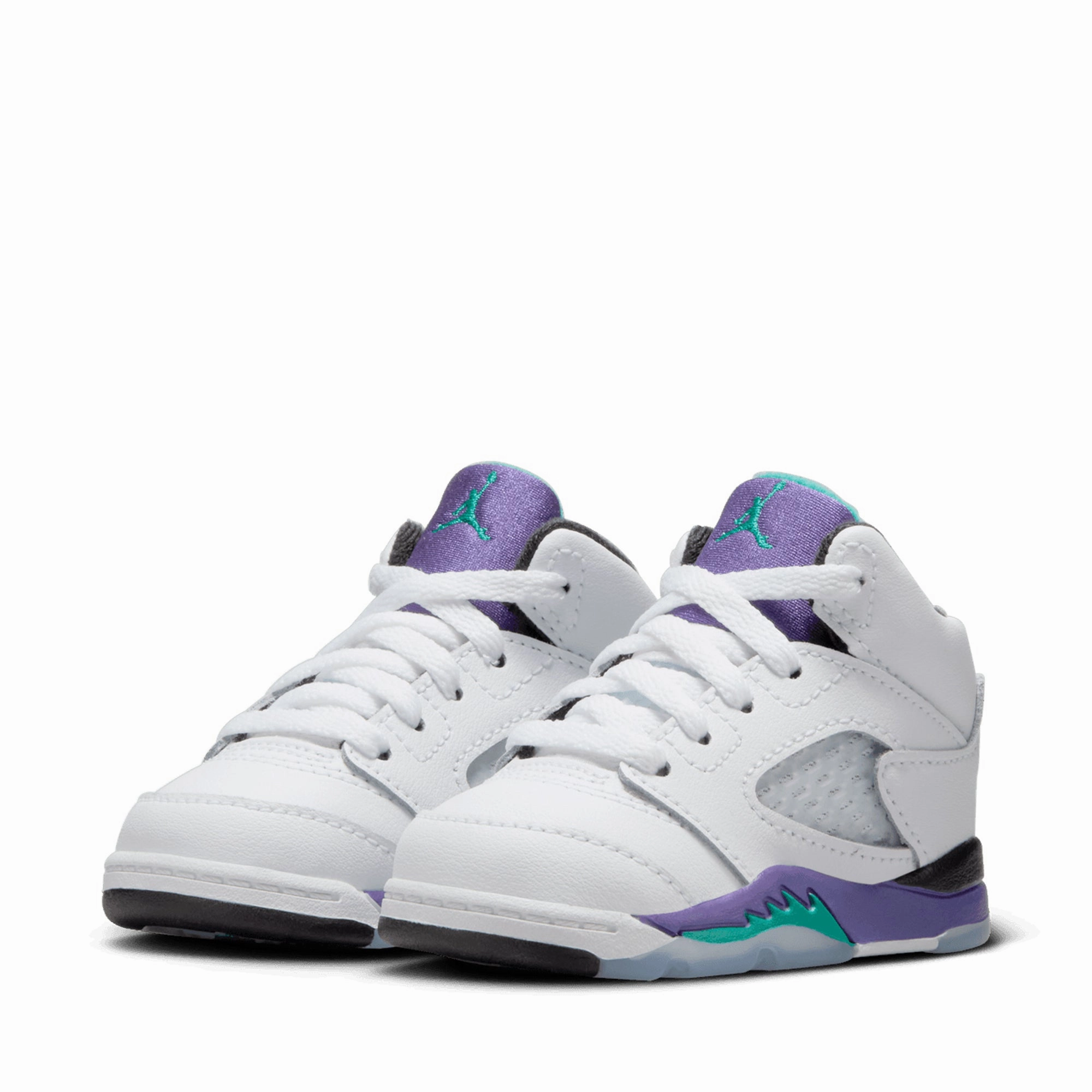 Air Jordan 5 Retro OG 'Grape' (TD) - White/New Emerald Air Jordan Basketball Shoes for Performance