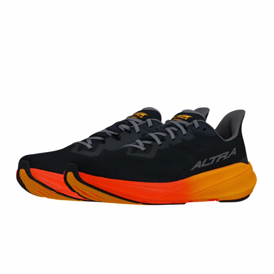 Altra Men's Experience Flow 2 Running Shoes in Black/Orange AW25 Altra trail-ready athletic footwear