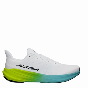 Altra Men's Experience Flow 2 Running Shoes in White/Lime AW25 Altra cushioned road running sneakers