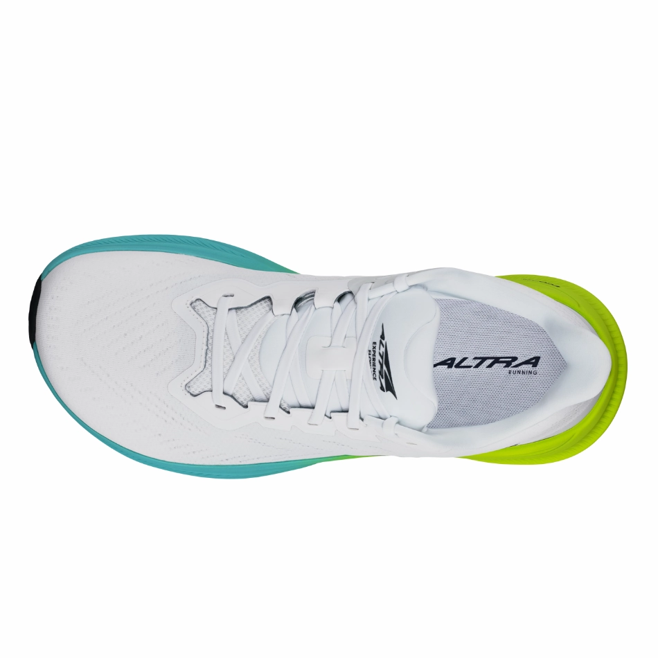 Altra Men's Experience Flow 2 Running Shoes in White/Lime AW25 Altra trail-ready athletic footwear