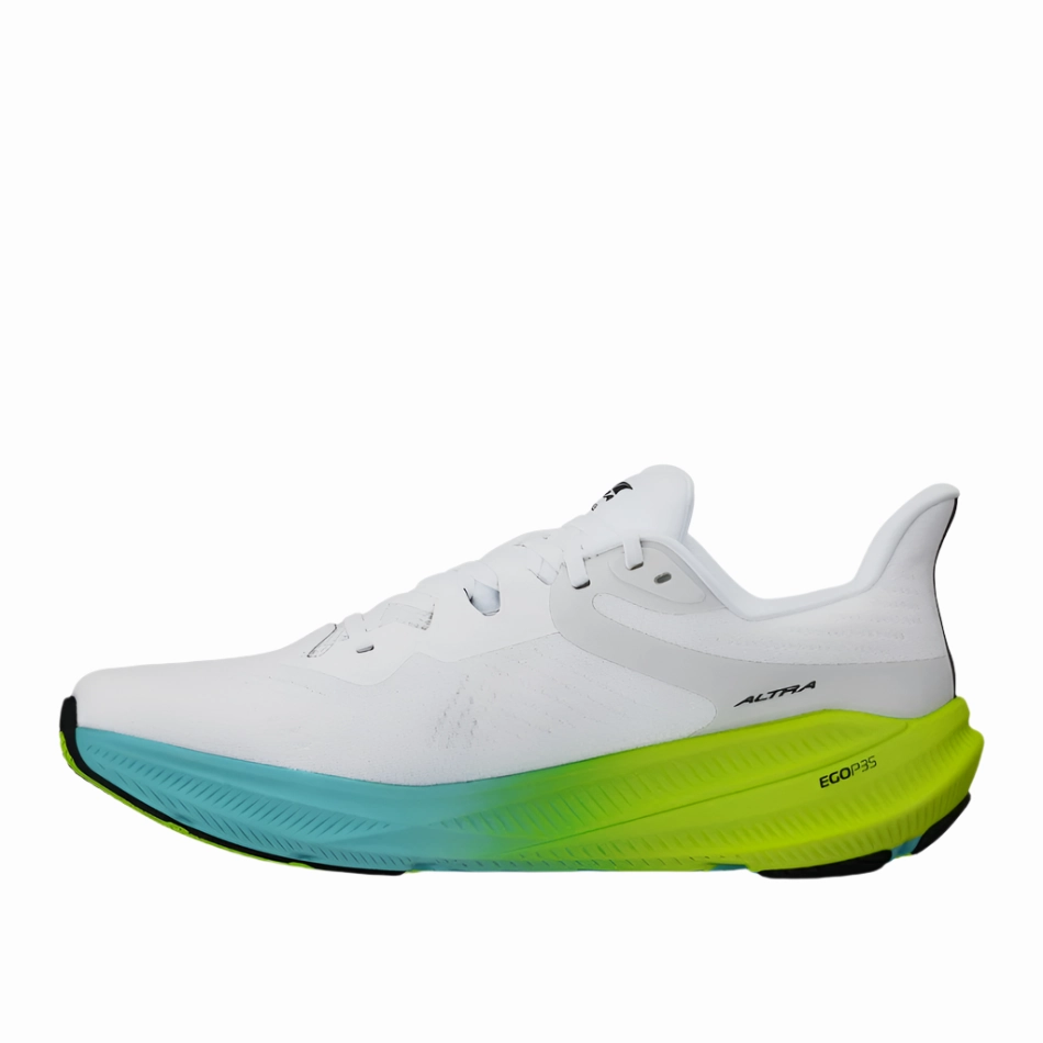 Altra Men's Experience Flow 2 Running Shoes in White/Lime AW25 Altra trail-ready athletic footwear