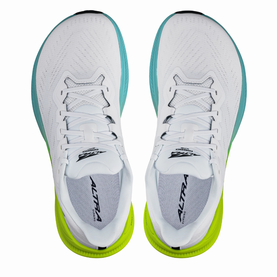 Altra Men's Experience Flow 2 Running Shoes in White/Lime AW25 Altra trail-ready athletic footwear