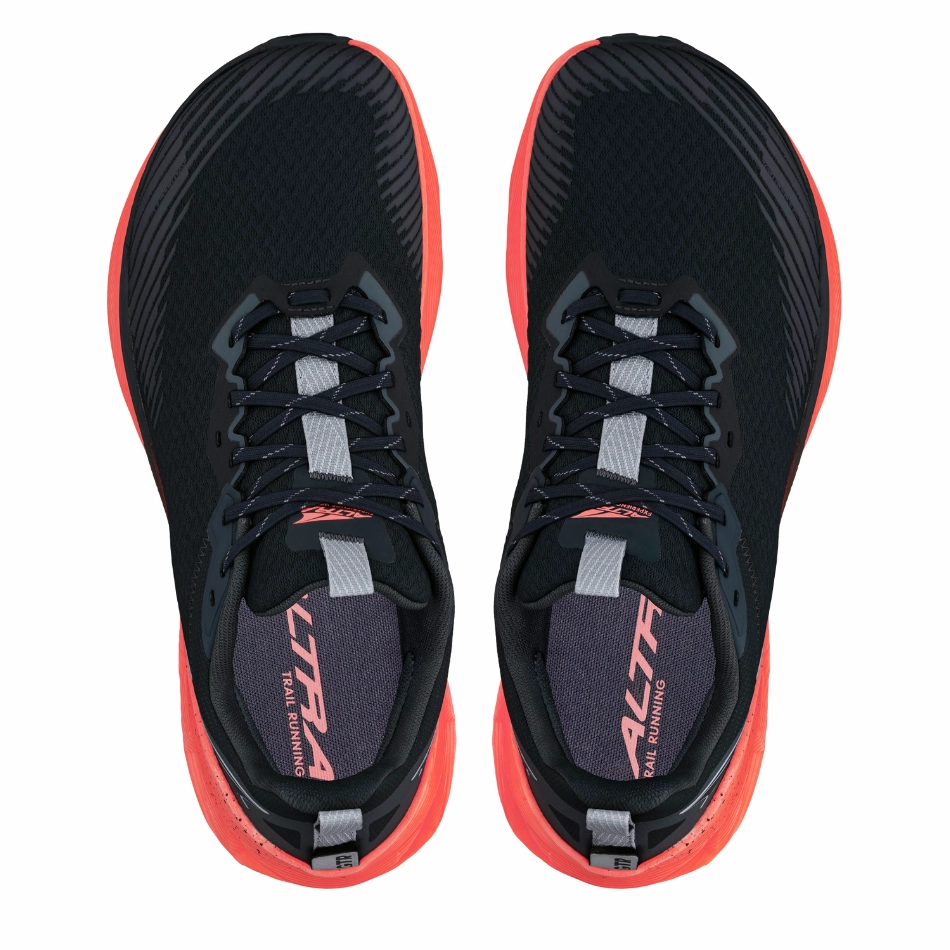 Altra Men's Experience Wild 2 Trail Running Shoes in Coral/Black AW25 Altra trail-ready athletic footwear