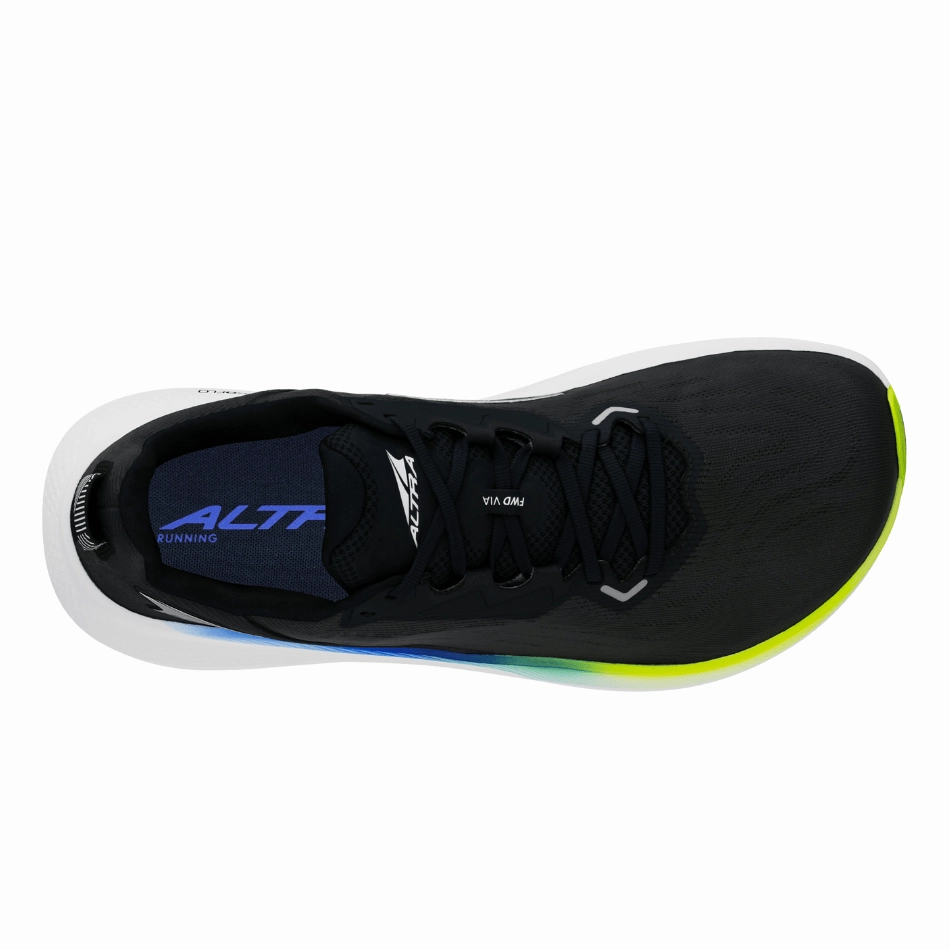 Altra Men's FWD Via Running Shoes in Black/Blue AW25 Altra trail-ready athletic footwear