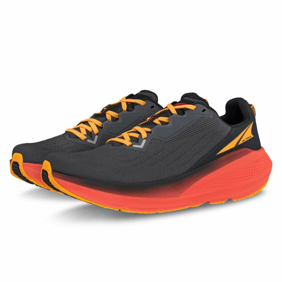 Altra Men's FWD Via Running Shoes in Black/Orange SS25 Altra trail-ready athletic footwear