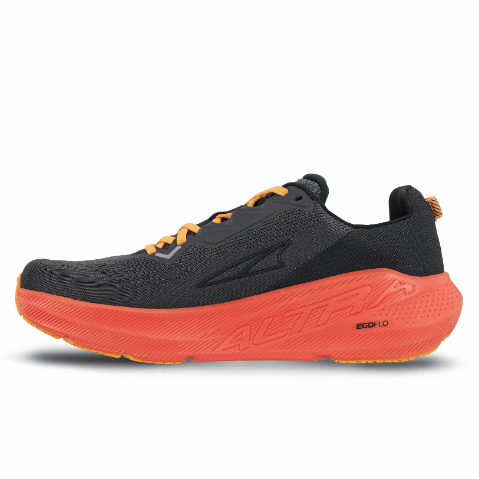 Altra Men's FWD Via Running Shoes in Black/Orange SS25 Altra trail-ready athletic footwear