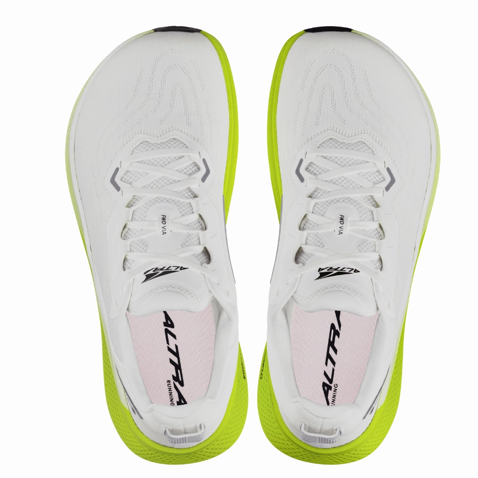 Altra Men's FWD Via Running Shoes in White/Lime AW25 Altra trail-ready athletic footwear