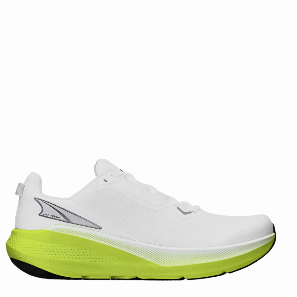 Altra Men's FWD Via Running Shoes in White/Lime AW25 Altra cushioned road running sneakers
