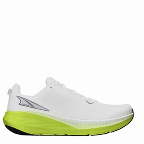 Altra Men's FWD Via Running Shoes in White/Lime AW25 Altra cushioned road running sneakers