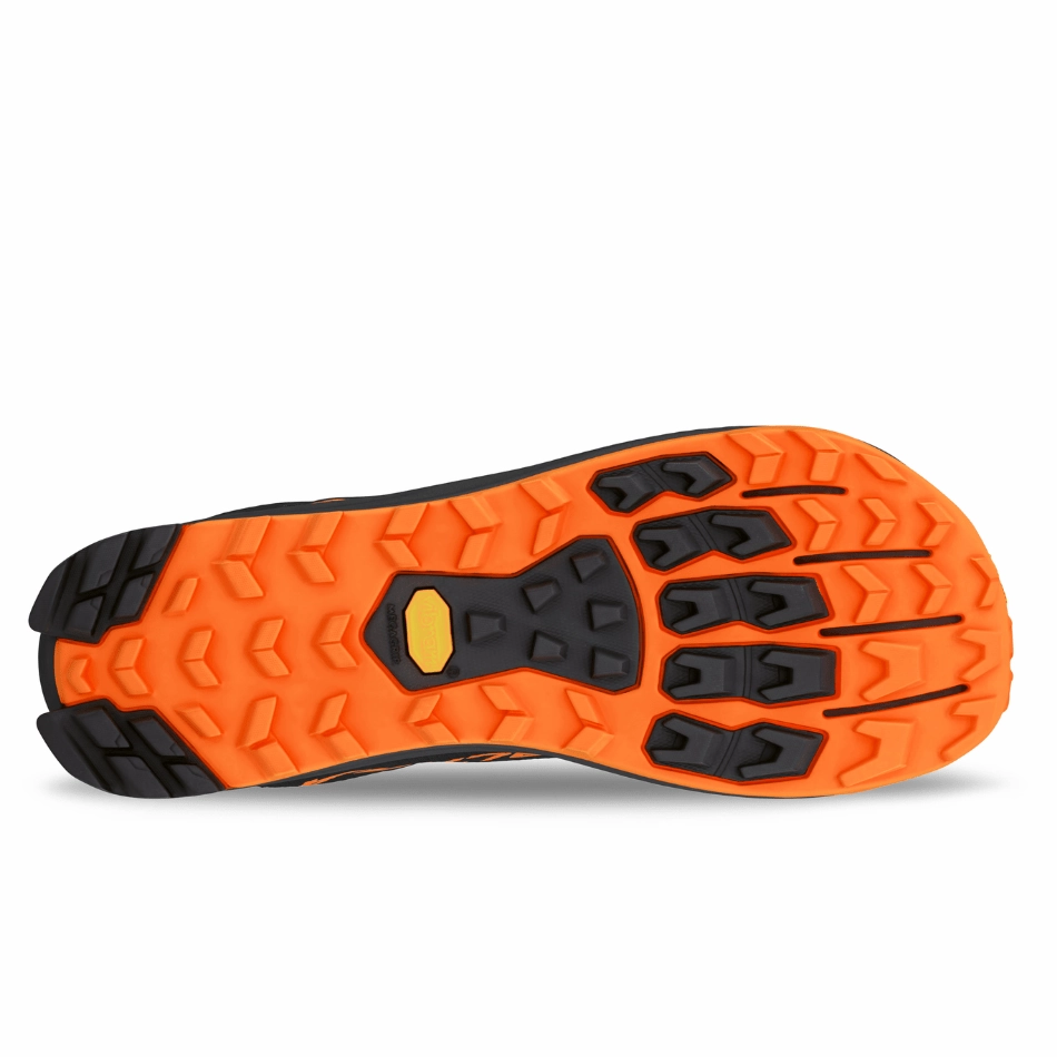 Altra Men's Lone Peak 9   Trail Running Shoes in Black/Orange SS25 Altra trail-ready athletic footwear