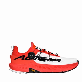 Altra Men's Timp Boa Trail Running Shoe in White/Coral SS25 Altra cushioned road running sneakers