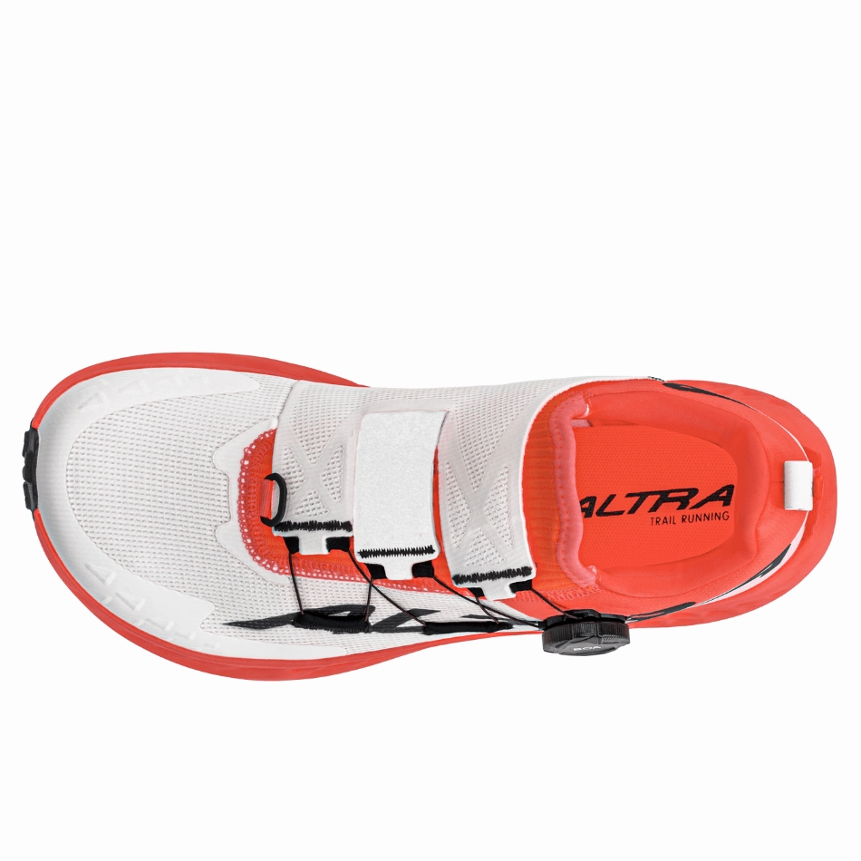Altra Men's Timp Boa Trail Running Shoe in White/Coral SS25 Altra trail-ready athletic footwear
