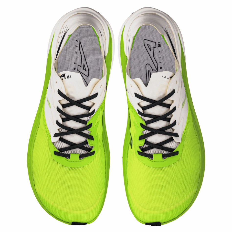 Altra Men's Vanish Carbon 2 Running Shoes in White/Lime SS25 Altra trail-ready athletic footwear
