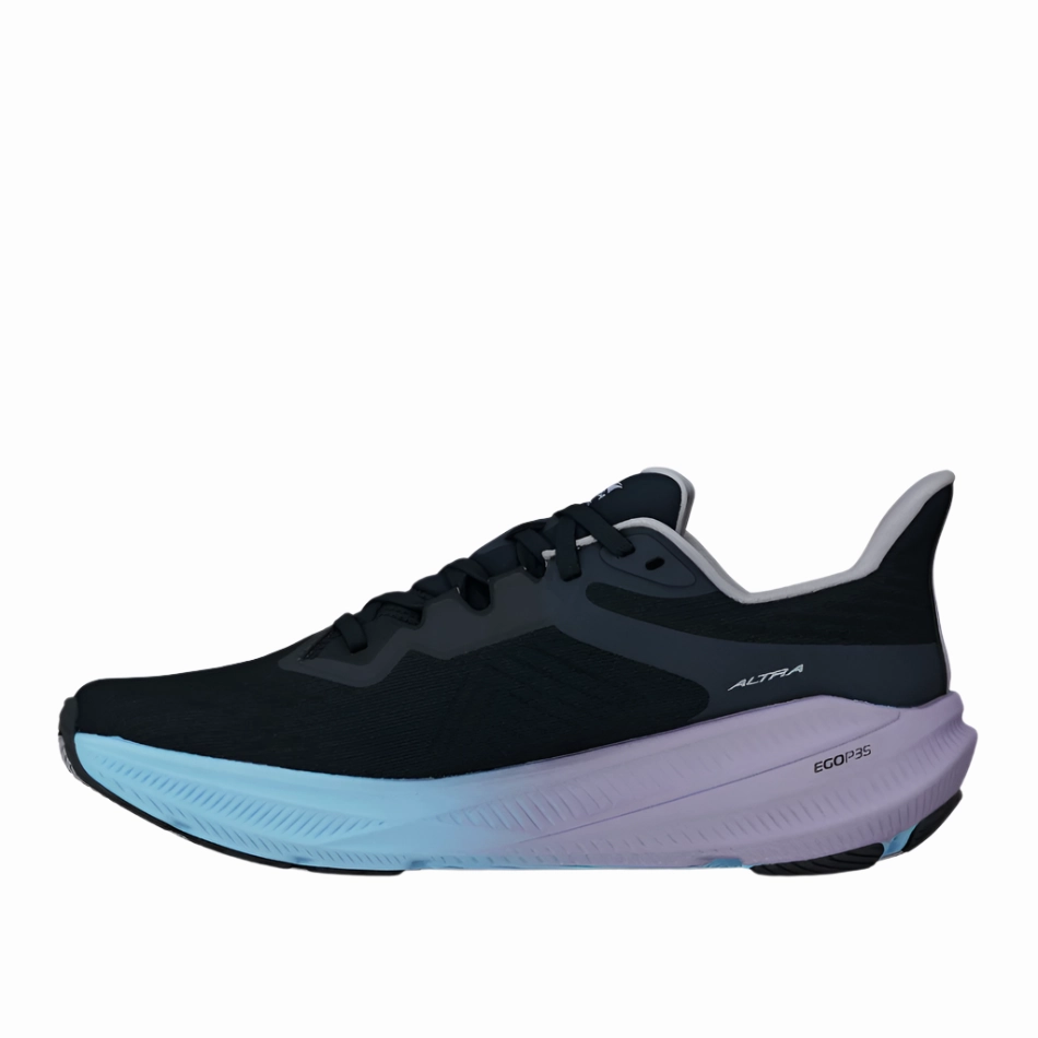 Altra Women's Experience Flow 2 Running Shoes in Black/Light Blue AW25 Altra trail-ready athletic footwear